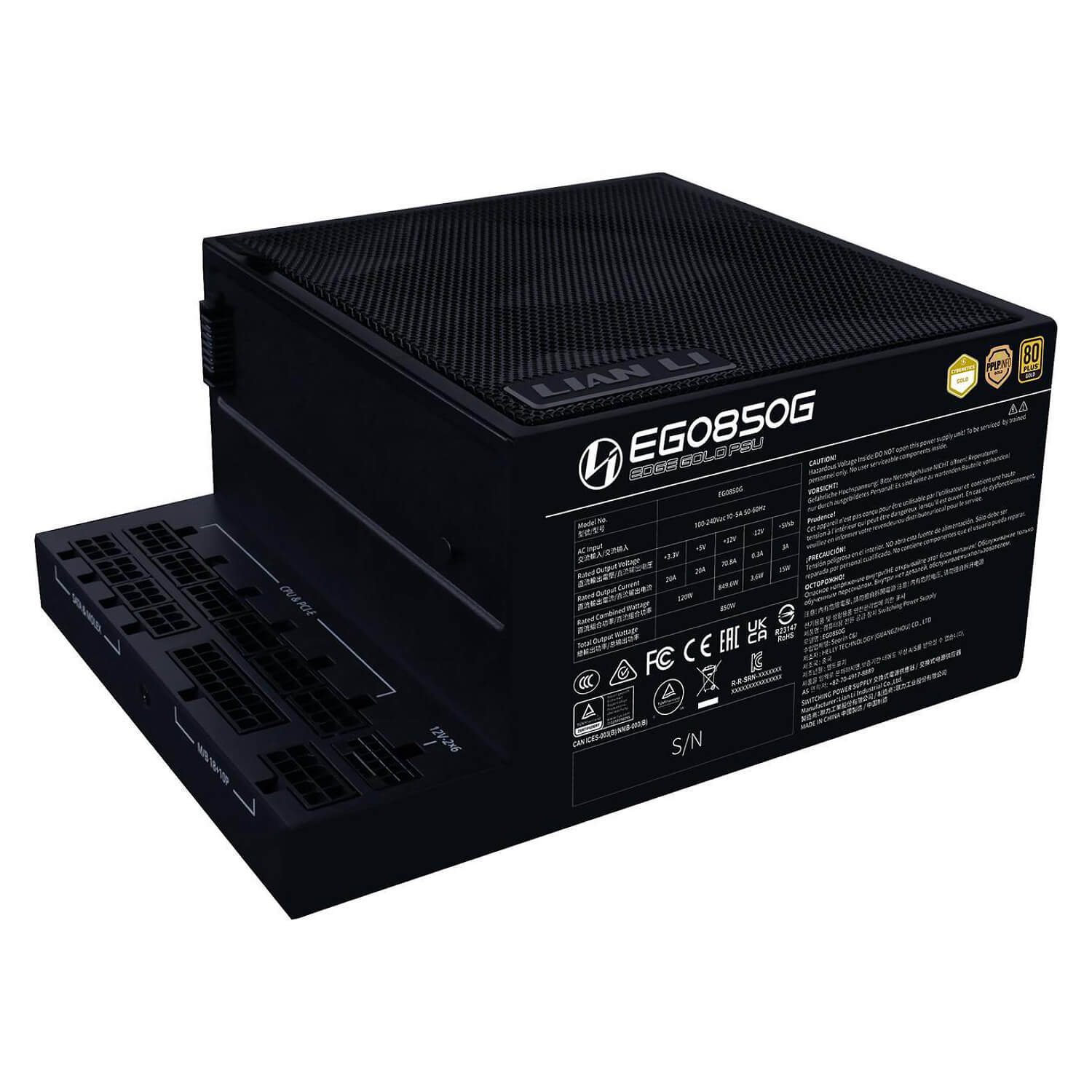 ספק כוח Lian-Li EDGE 850W Gold Black