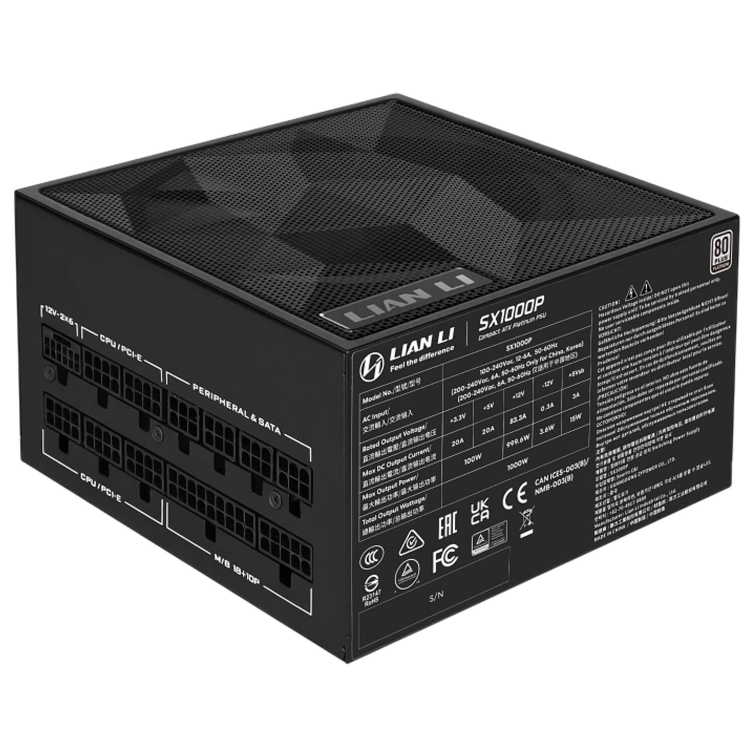 ספק כוח Lian-Li SX 1000W Platinum Black