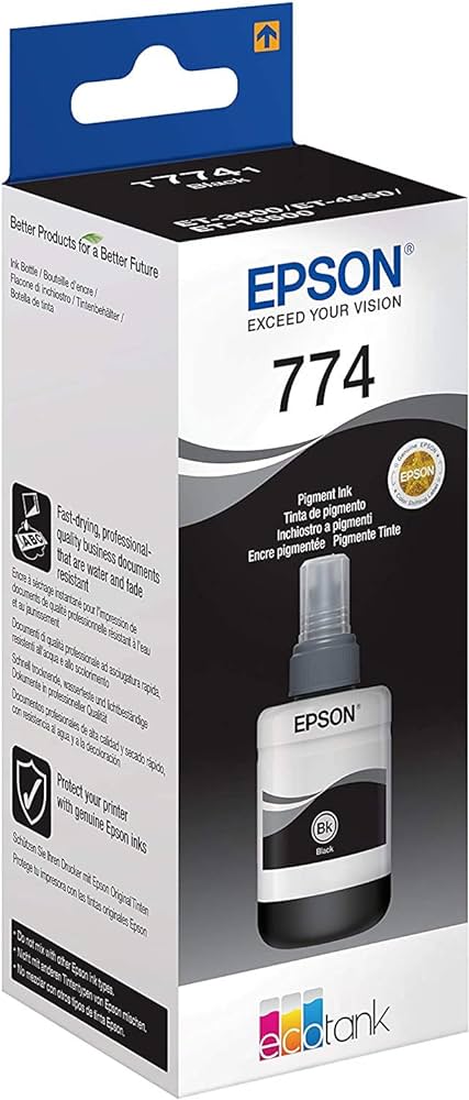 Epson T7741 Pigment Black ink bottle 140ml(C13T77414A)