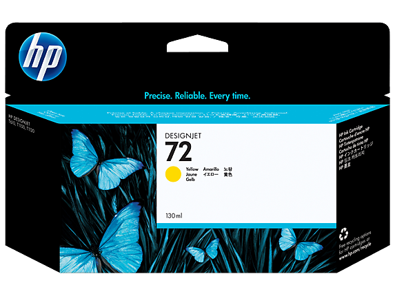 HP 72 130-ml Yellow DesignJet Ink Cartridge (C9373A)