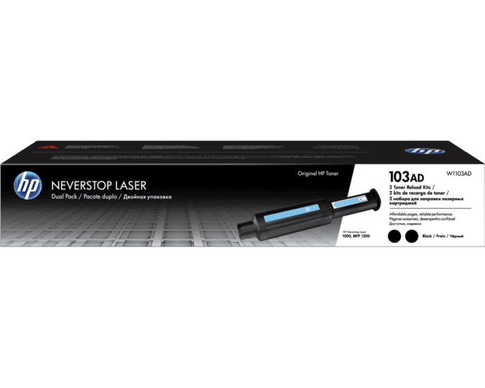 HP 103AD 2Pack Black Original toner KIT w1103ad