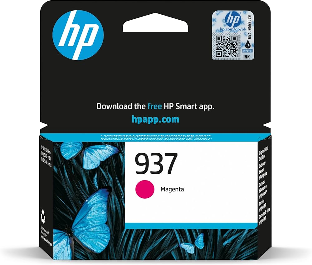 HP 937 Magenta Original Ink Cartridge 4S6W3NE