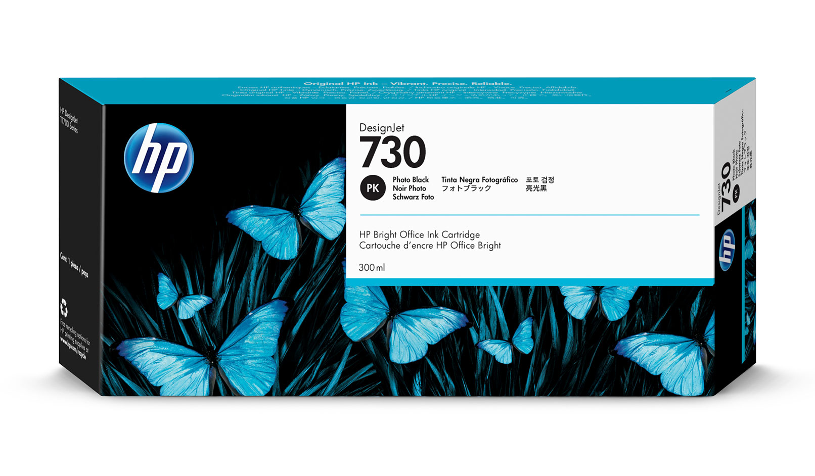 HP 730 300-ml Photo Black DesignJet Ink Cartridge P2V73A