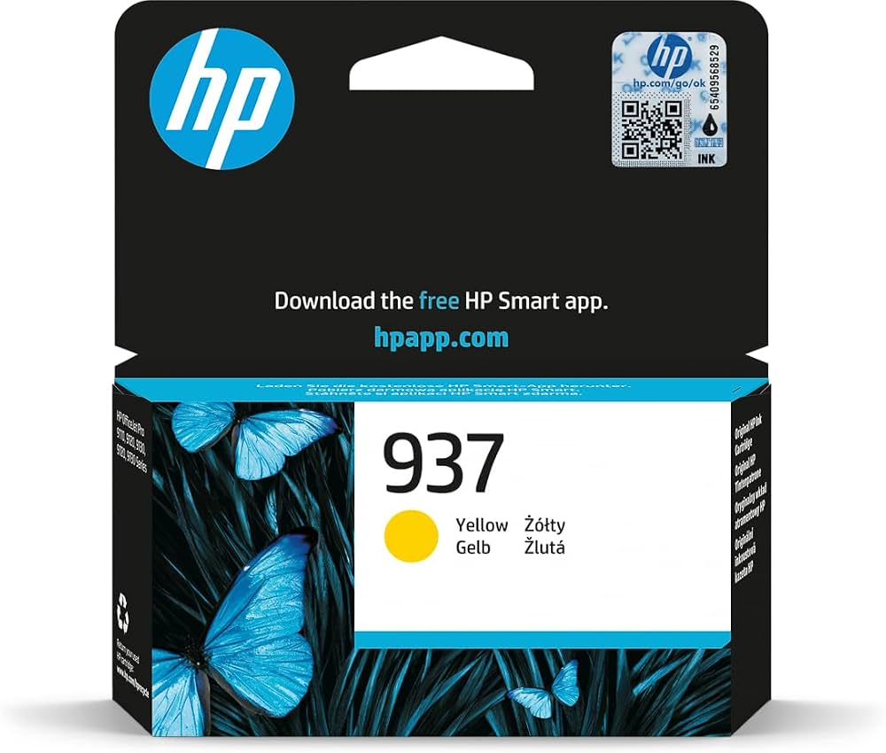 HP 937 Yellow Original Ink Cartridge 4S6W4NE