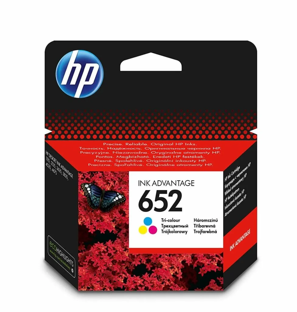 HP 652 TRI COLOR INK CARTDG