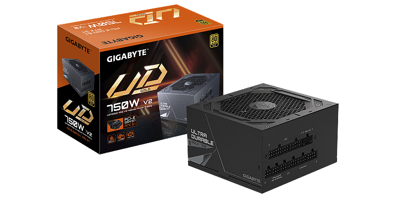 ספק כוח Gigabyte UD750GM PG5 V2 750W Gold 80+ PCIe 5.1
