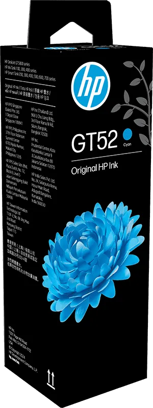HP GT52 Cyan Original Ink Bottle M0H54AE