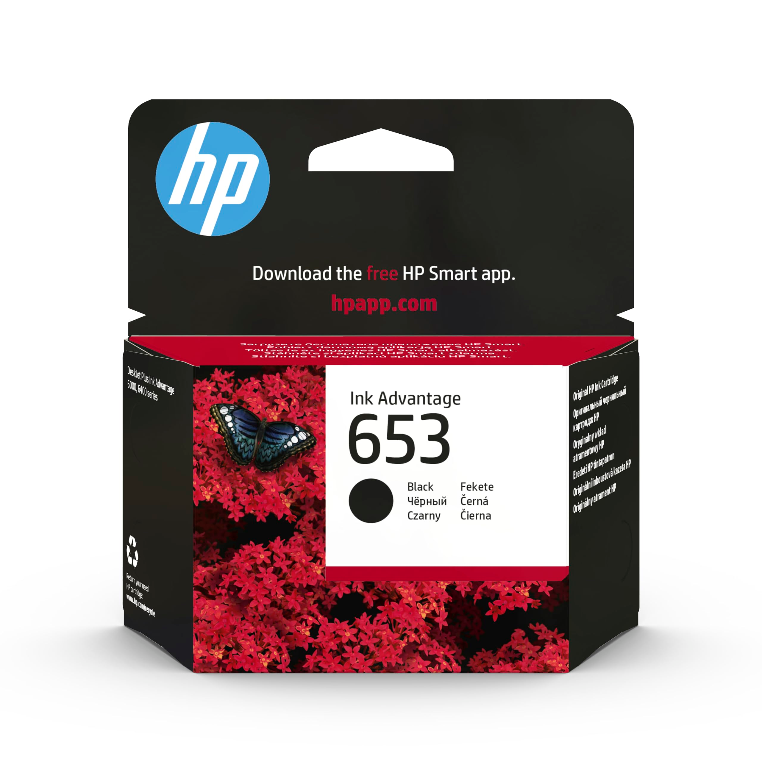 HP 653 Black Original Ink Advantage Cartridge (3YM75AE)