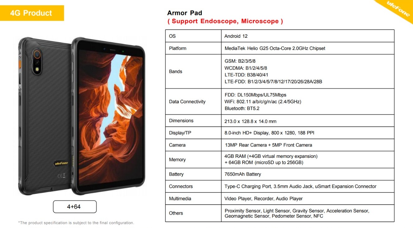 Ulefone Armor Pad /4GB+64GB/Black