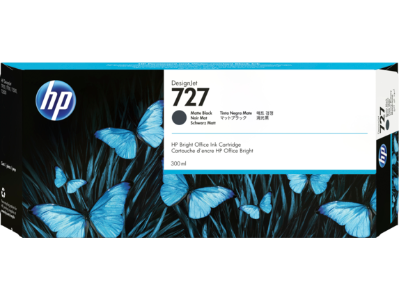 HP 727 300-ml Matte Black DesignJet Ink Cartridge( C1Q12A)