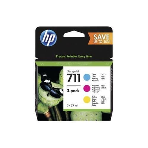 HP 711 3-pack 29-ml Cyan/Magenta/Yellow DesignJet Ink Cartridges (P2V32A)