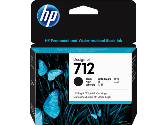 HP 712 80ml Black DesignJet Ink Cartridge (3ED71A)