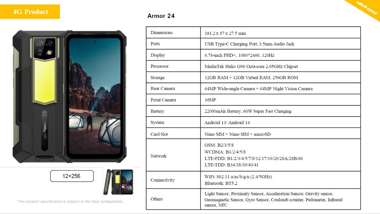 Ulefone Armor 24 12GB/256GB Black
