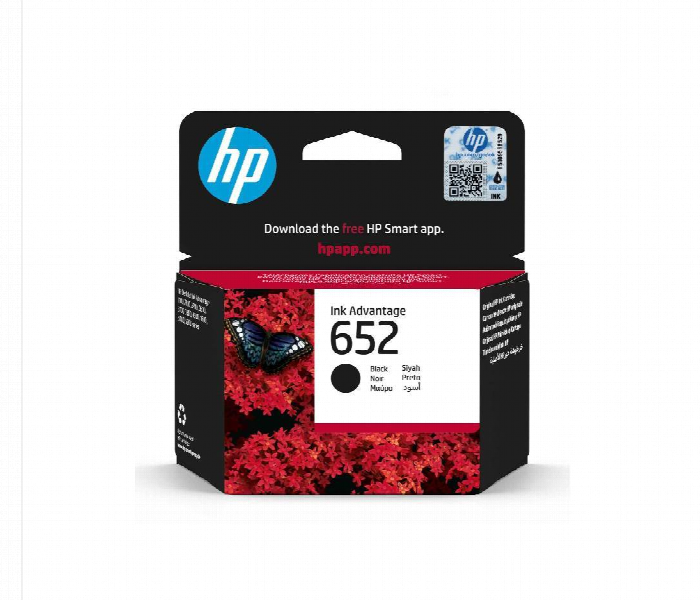 HP 652 BLK INK CARTDG