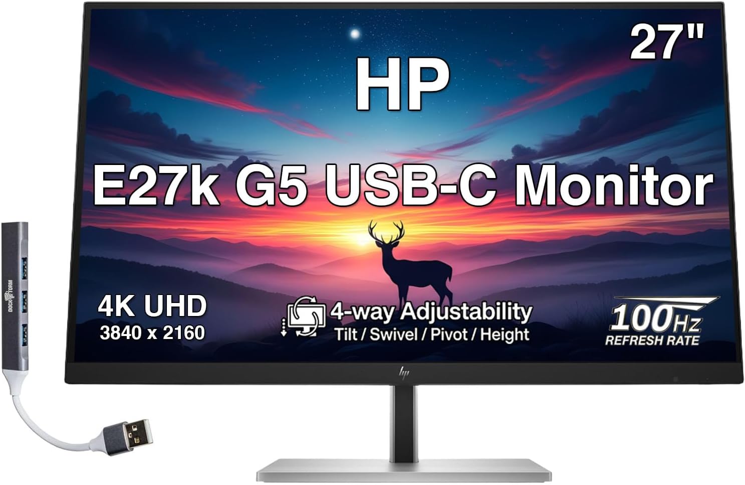 HP E27k G5 4K USB-C Monitor 6N4C4AA