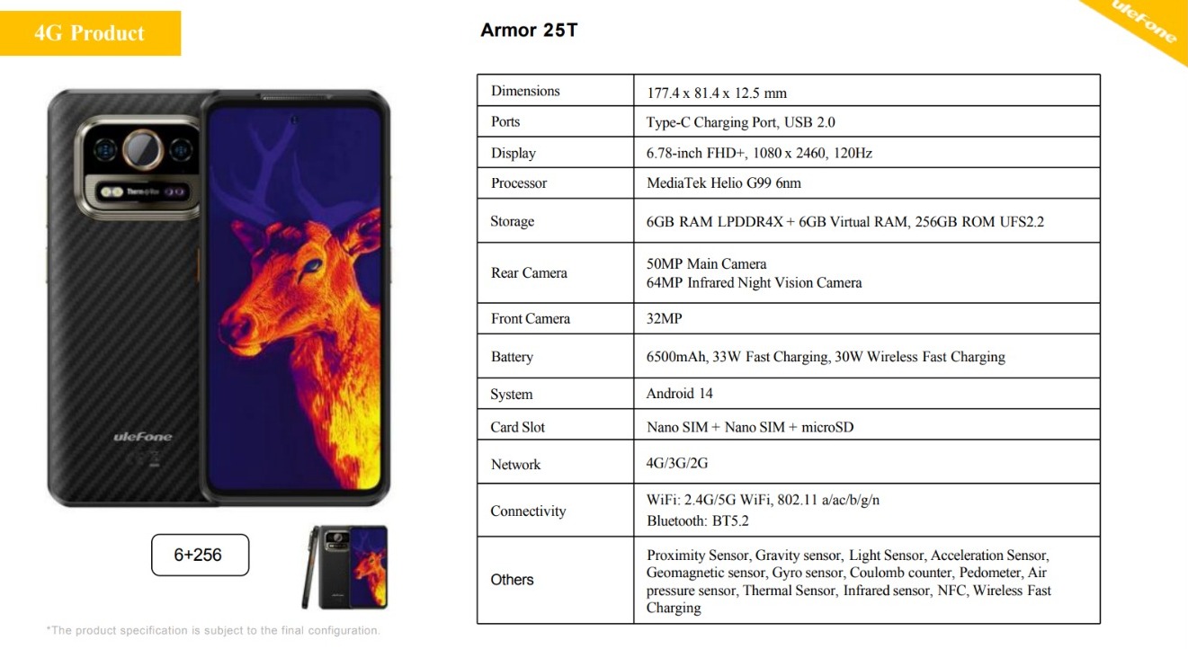 Ulefone Armor25T 6GB/256GB frost black